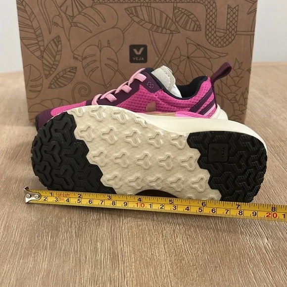 Veja Canary Light Alveomesh Lotus Platine Girl Sneakers Euro 29 31 Child 12 13.5 - Picture 6 of 8